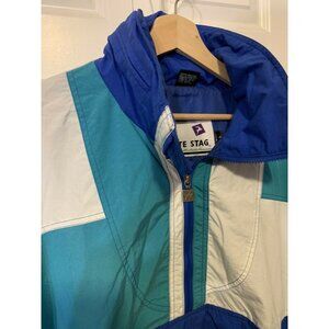 Vintage White Stag Ski‎ Wear Blue White Winter Snow Jacket Men’s Sz L